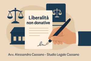 liberalità non donative e donazioni