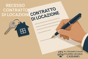Recesso locazione, risoluzione locazione, disdetta locazione